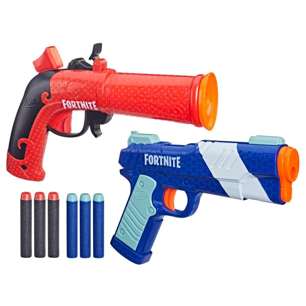 Nerf Fortnite Dual Pack, inclut 2 blasters Nerf, 6 fléchettes Nerf Elite