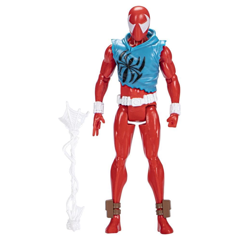 Marvel Spider-Man : Across the Spider-Verse, figurine Scarlet Spider de 15 cm avec accessoire, jouet pour enfants à partir de 4 ans