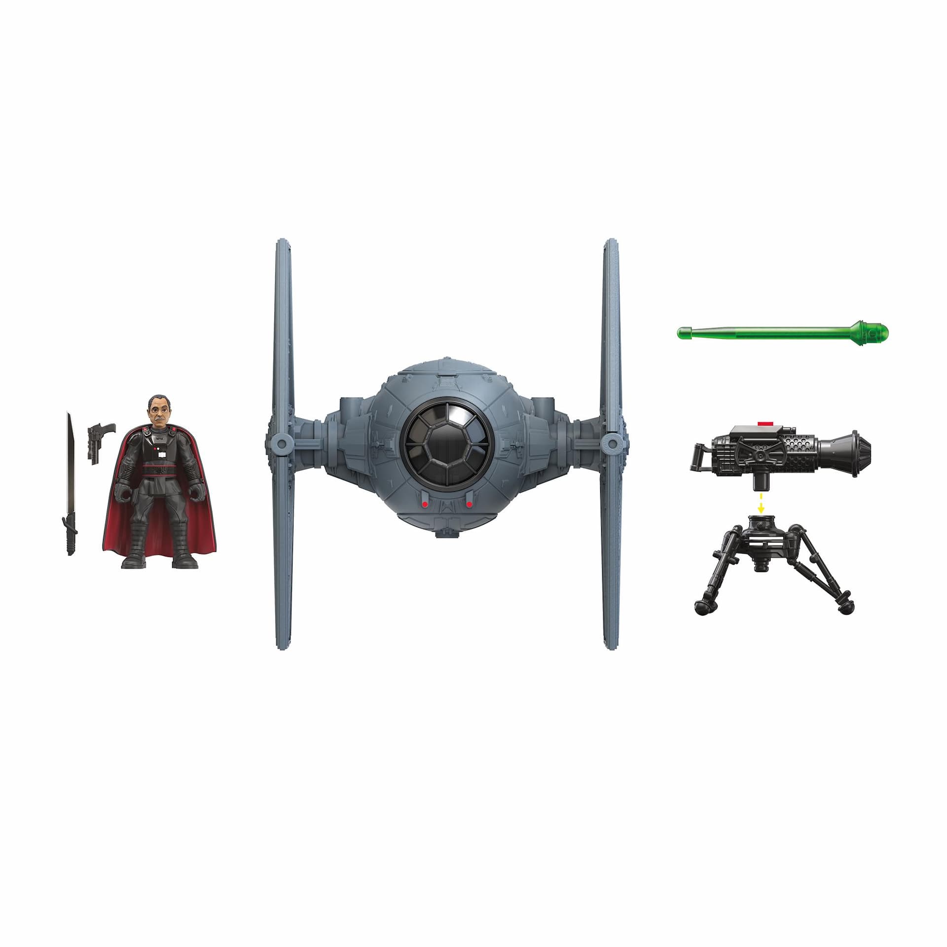 Star Wars Mission Fleet, Outland TIE fighter, Assaut impérial, figurine Moff Gideon de 6 cm et véhicule