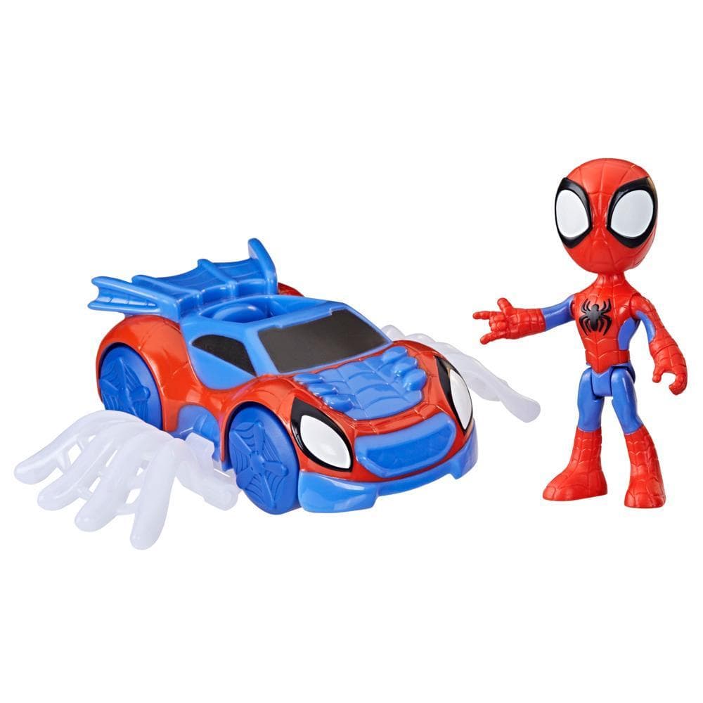 Marvel Spidey et ses Amis Extraordinaires, coffret Arachno-bolide, figurine Spidey, véhicule et accessoire