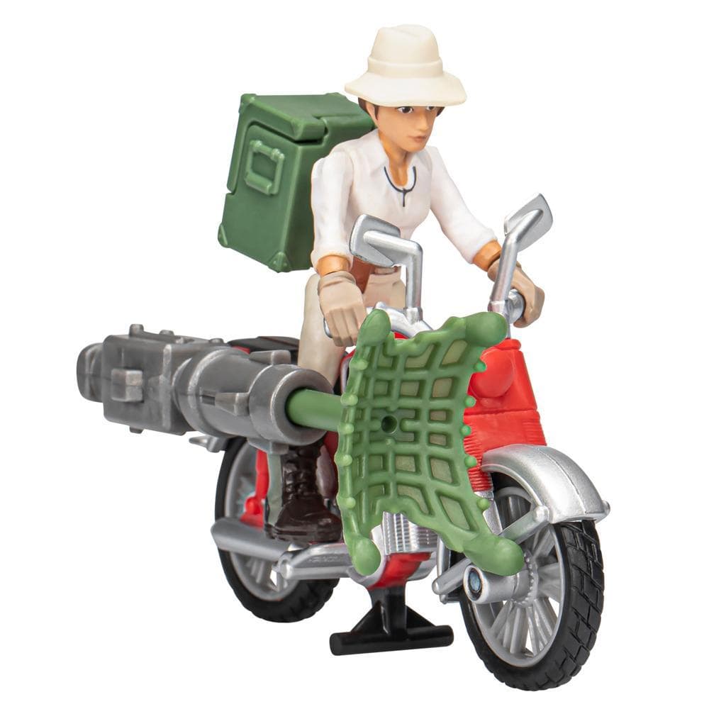 Indiana Jones Worlds of Adventure, Helena Shaw avec moto, figurine et véhicule (échelle 6 cm)