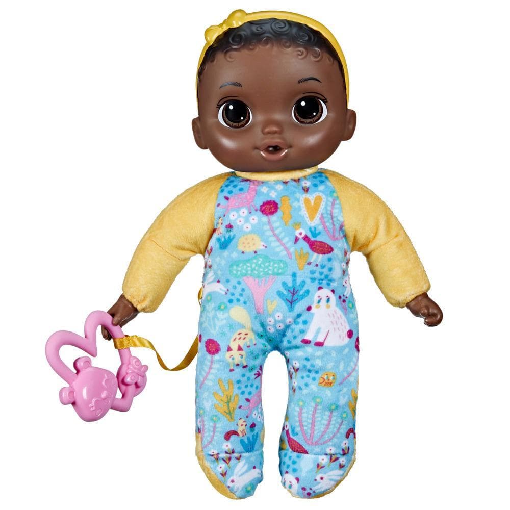 Baby Alive Soft 'n Cute, cheveux noirs, première poupée de bébé, lavable au corps souple, 28 cm, pour jeunes enfants, dès 18 mois,