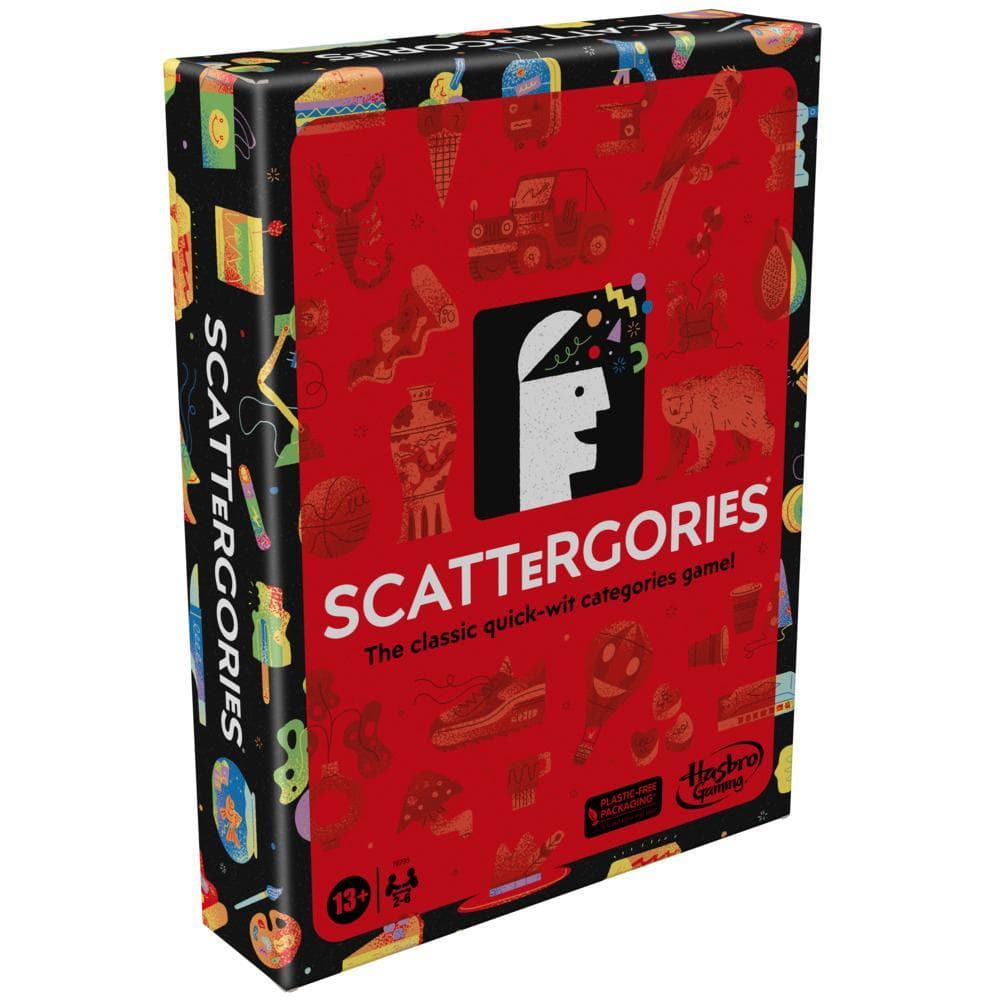 Jeu Scattergories classique, jeu de groupe pour ados et adultes, à partir de 13 ans, jeu de société pour 2 joueurs et plus