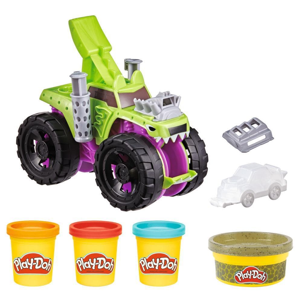 Play-Doh Wheels Monster Truck, coffret de pâte à modeler, camion jouet pour enfants d'âge préscolaire, à partir de 3 ans