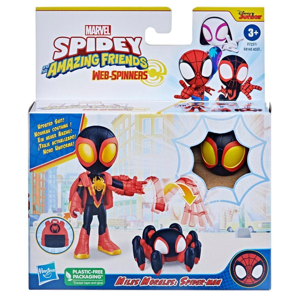 Marvel Spidey et ses Amis Extraordinaires Web-Spinners, figurine Miles Morales Spider-Man