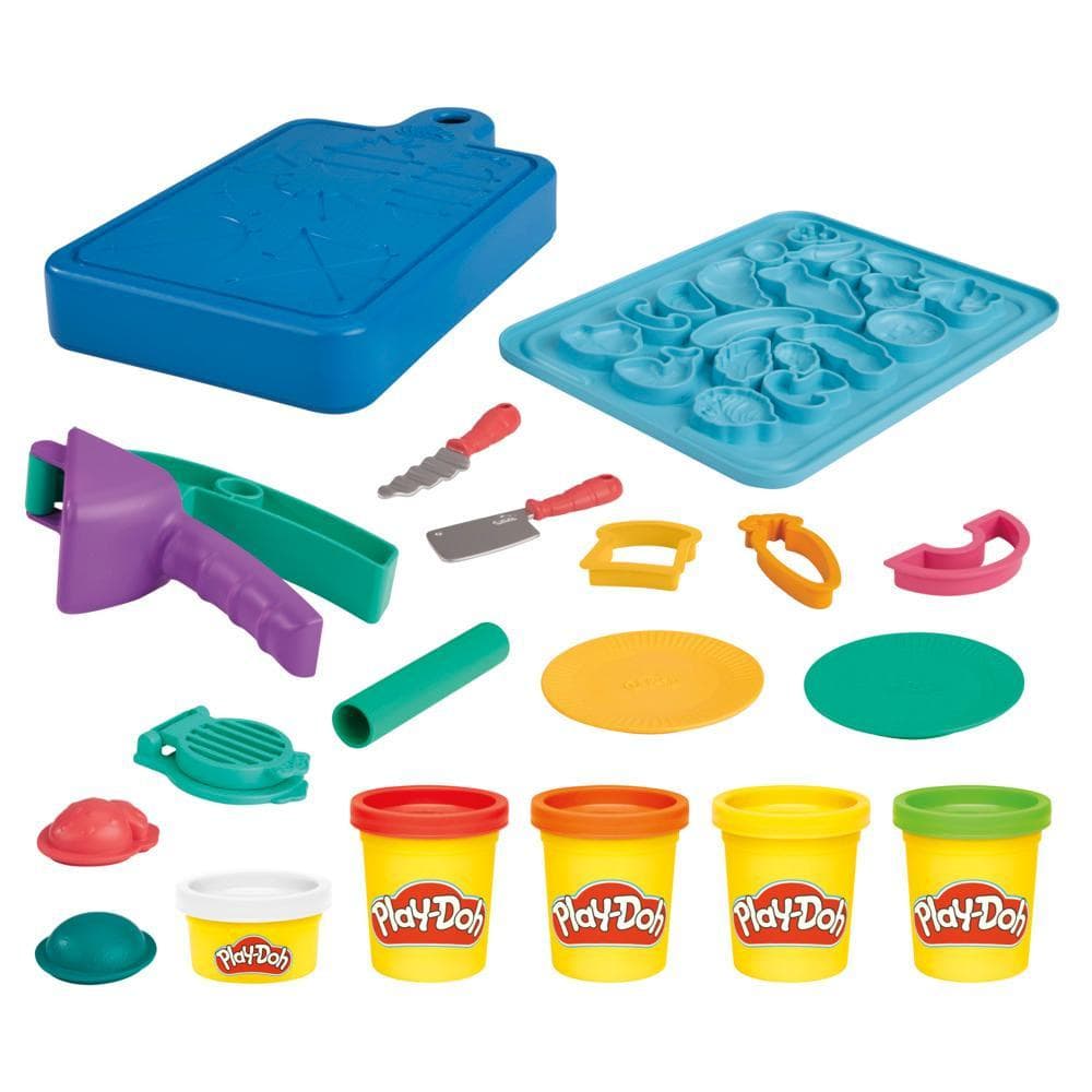Play-Doh Kit du petit chef cuisinier, pâte à modeler, 14 accessoires de cuisine, jouets pour enfants