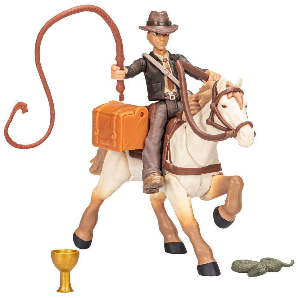 Indiana Jones Worlds of Adventure, figurine Indiana Jones avec cheval, (6 cm)
