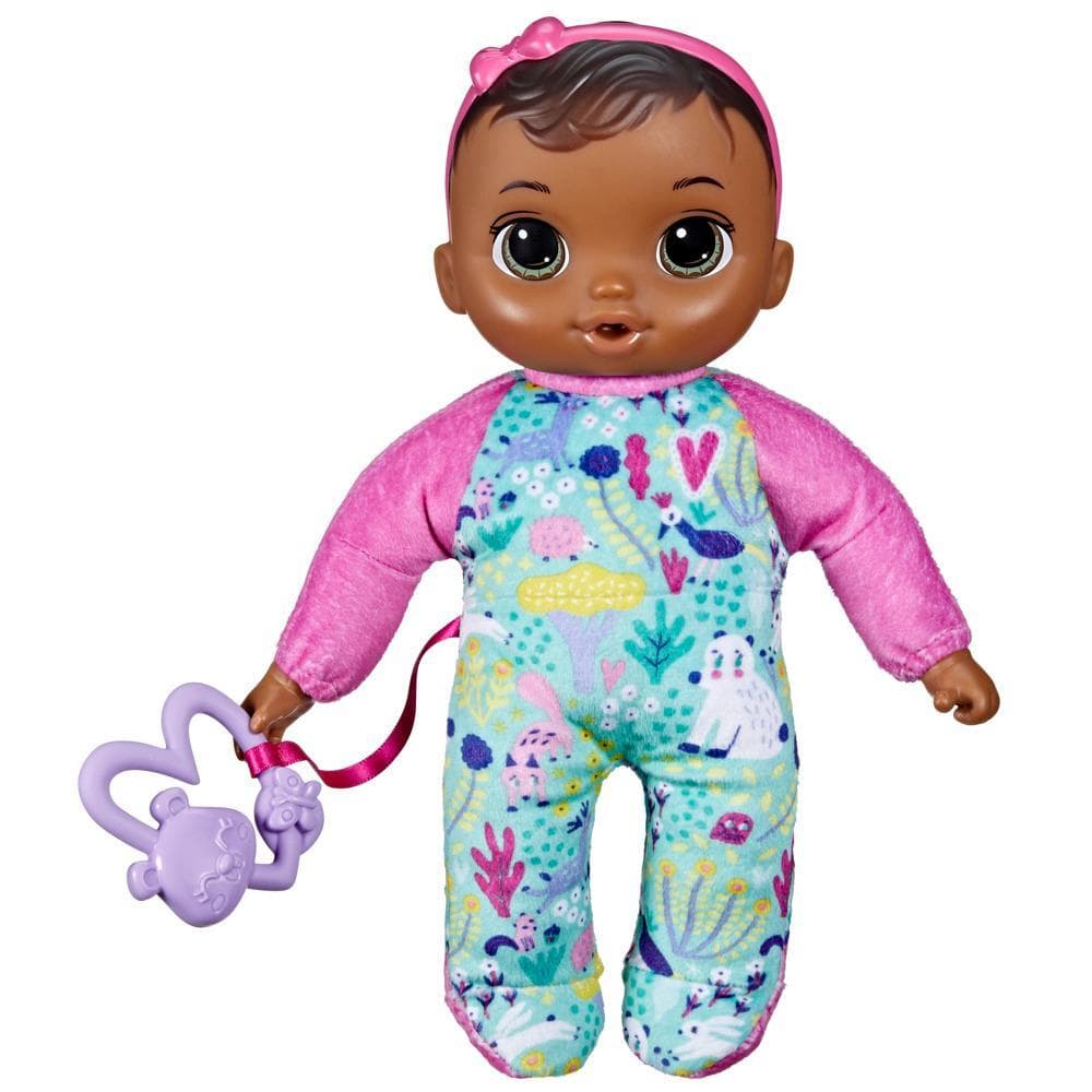 Baby Alive Soft 'n Cute, cheveux bruns, première poupée de bébé, lavable au corps souple, 28 cm, pour jeunes enfants, dès 18 mois,