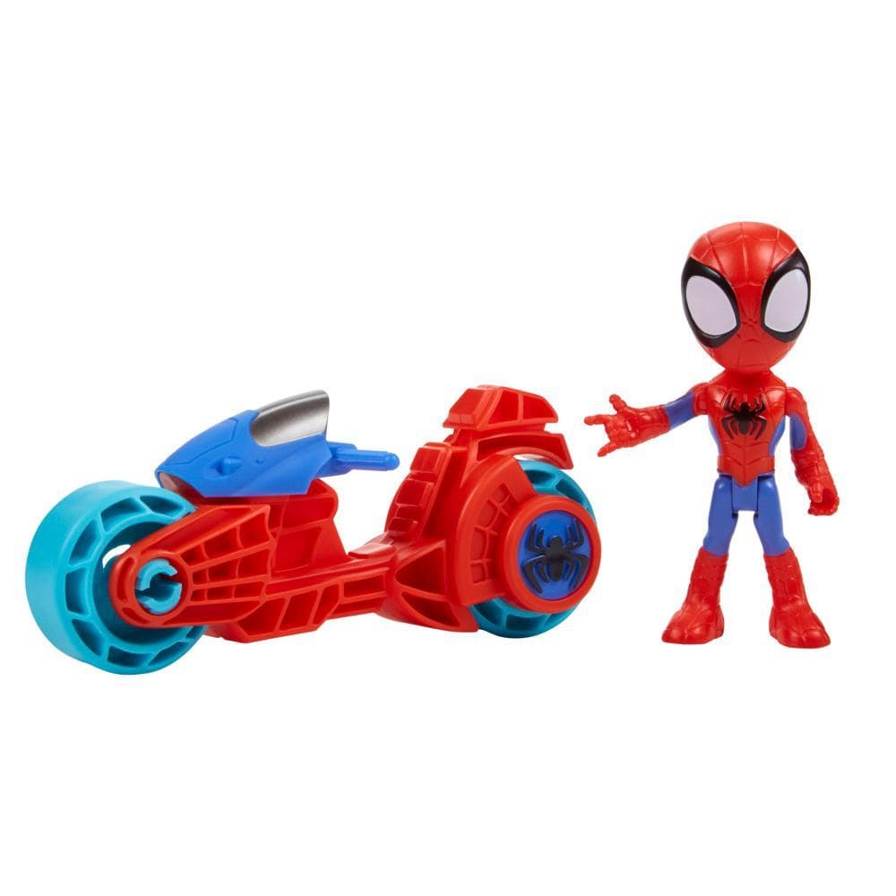 Marvel Spidey et ses Amis Extraordinaires, figurine Spidey avec moto, pour enfants, dès 3 ans