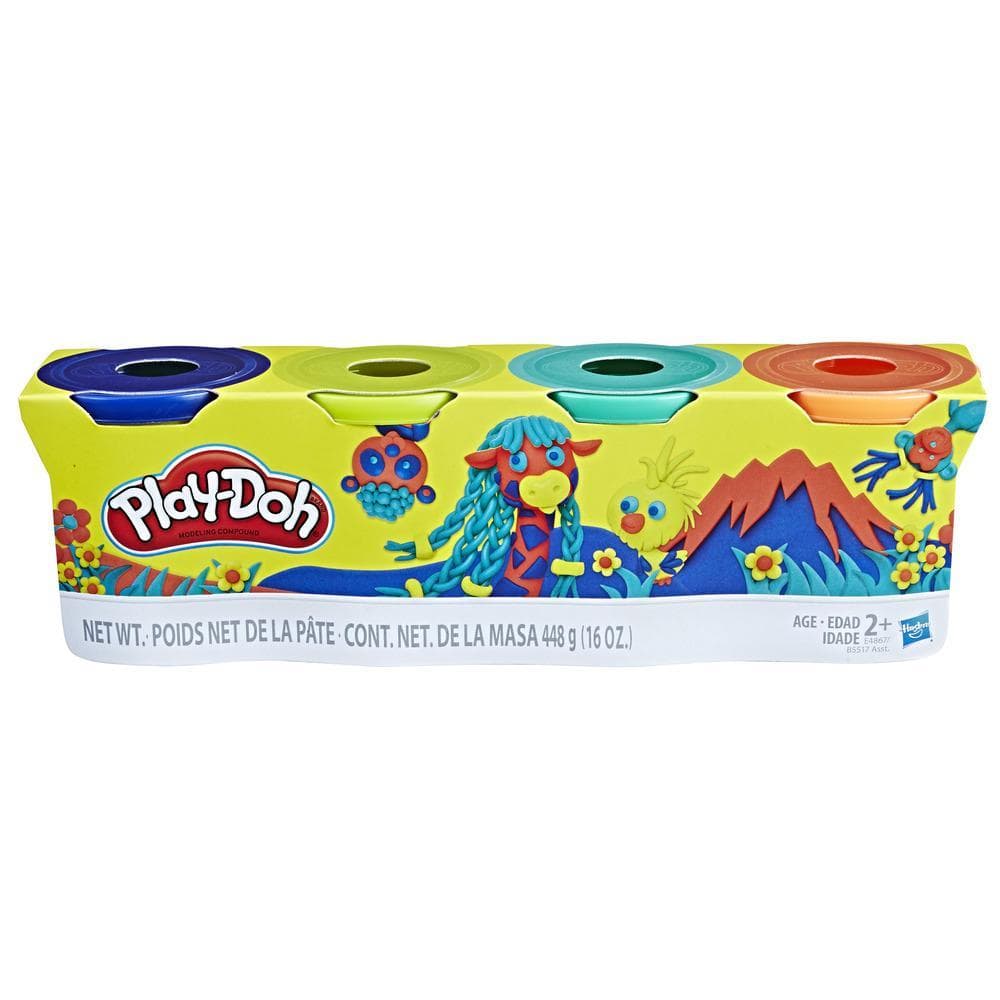 Play-Doh 4 pots couleurs nature