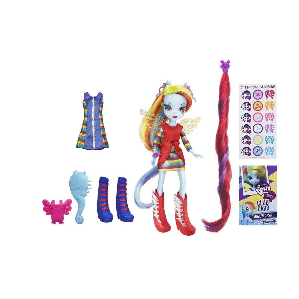 Equestria Girls Rainbow Dash Bambola con accessori