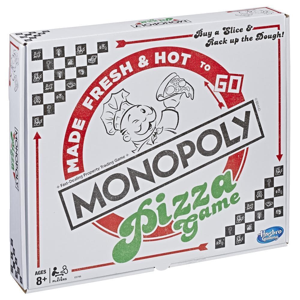 Monopoly Pizza-bordspel voor kinderen vanaf 8 jaar