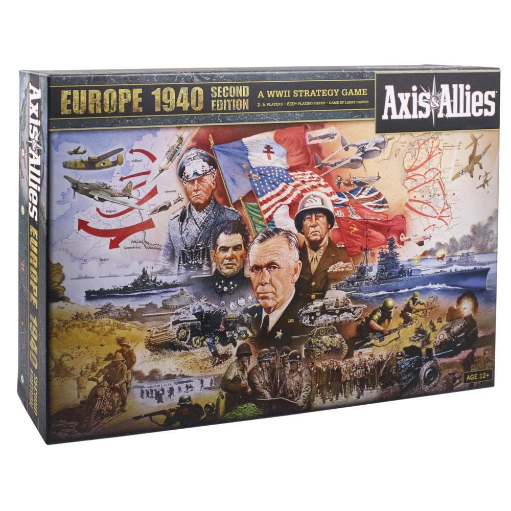 Avalon Hill Axis & Allies Europe 1940 Second Edition WWII Strategy Board Game, Ages 12 and Up, 2-6 Players