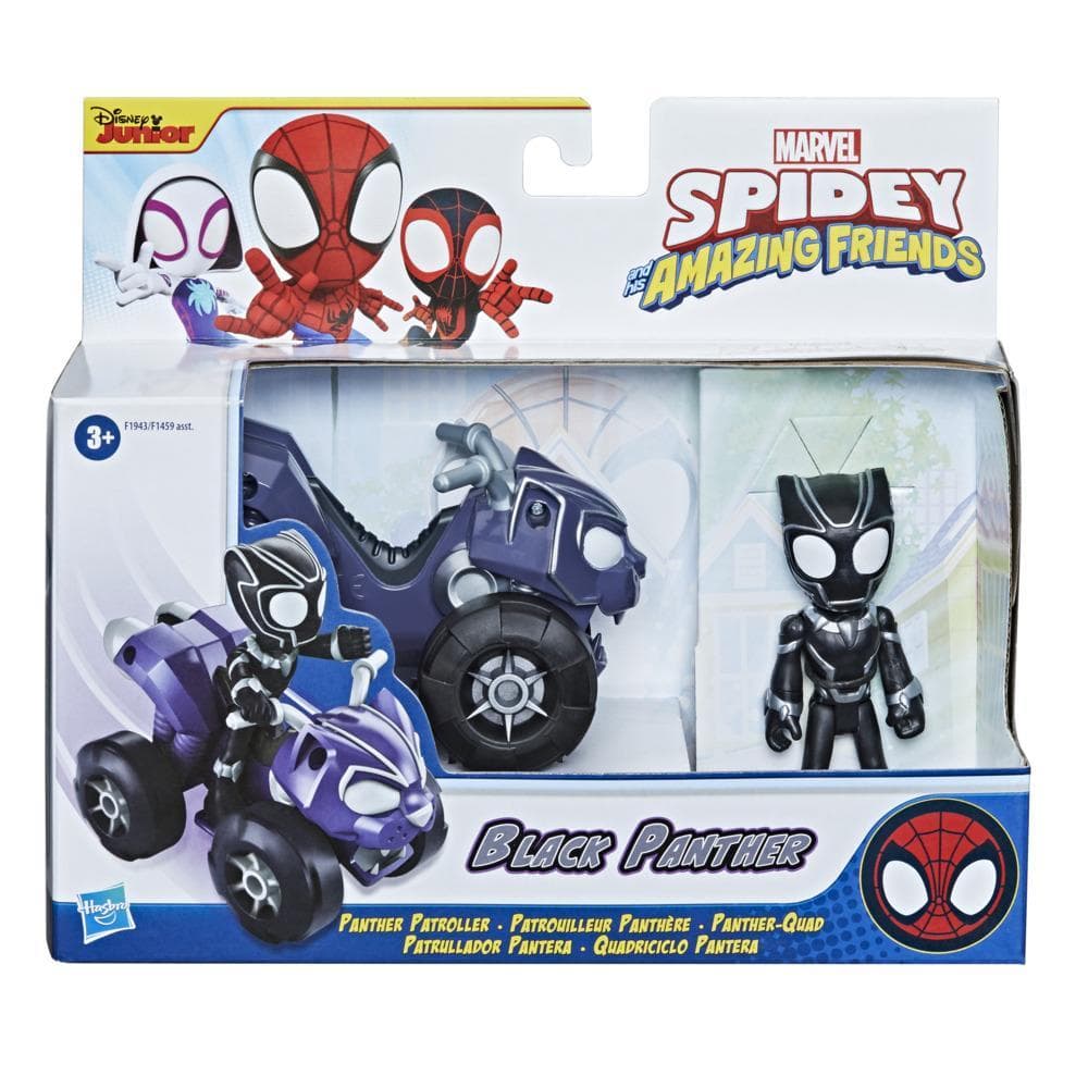 SPIDEY I SUPER-KUMPLE BLACK PANTHER PATROLLER FIGURKA Z POJAZDEM