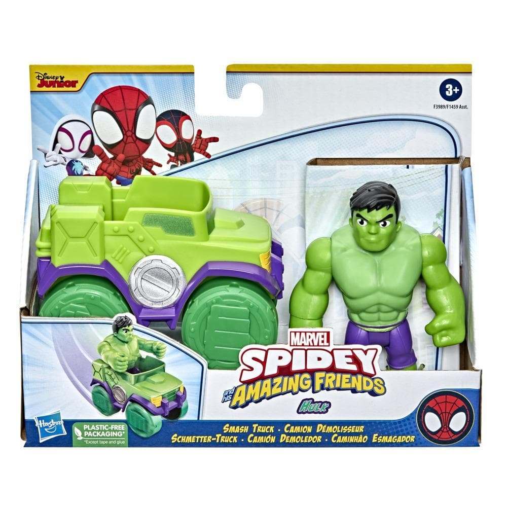 SPIDEY I SUPER-KUMPLE HULK SMASH TRUCKR FIGURKA Z POJAZDEM