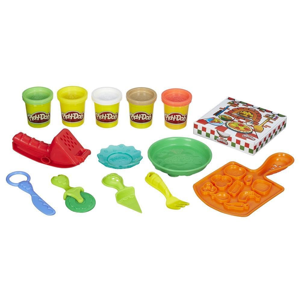 Massa de Modelar Play-Doh Festa da Pizza, com 5 Potes de Massinha e Acessórios - B1856 - Hasbro