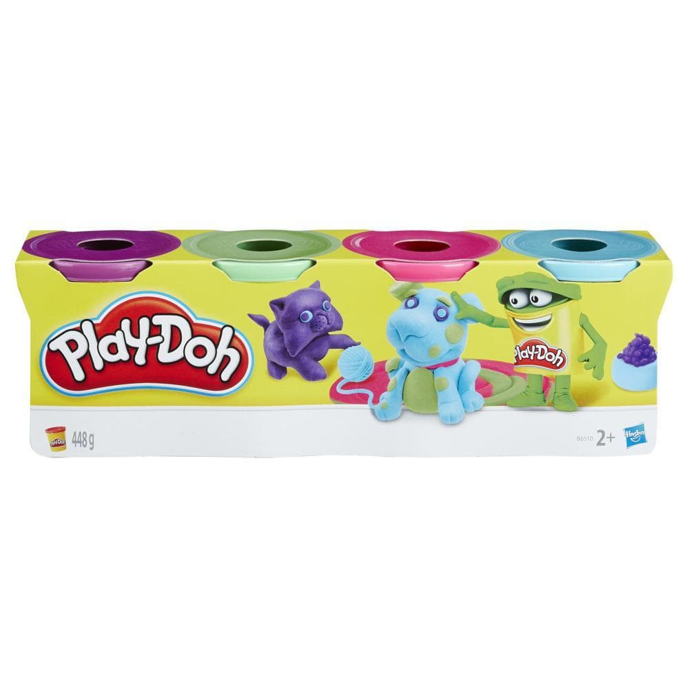 Massa de Modelar Play-Doh com 4 Potes Sortidos, para Estimula a imaginação - B5517 - Hasbro