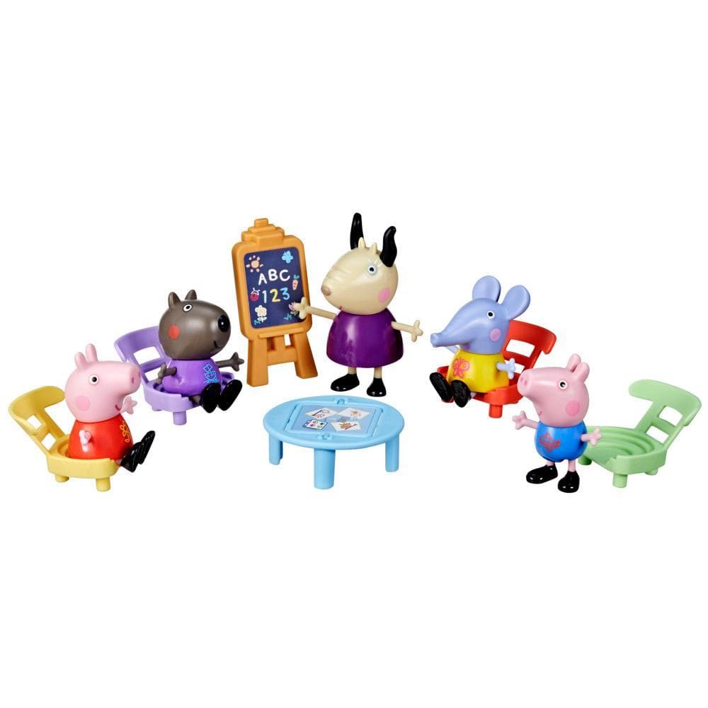 Peppa Pig Toys Peppa's Playgroup Playset with 5 Peppa Pig Figures, Preschool Toys for 3+