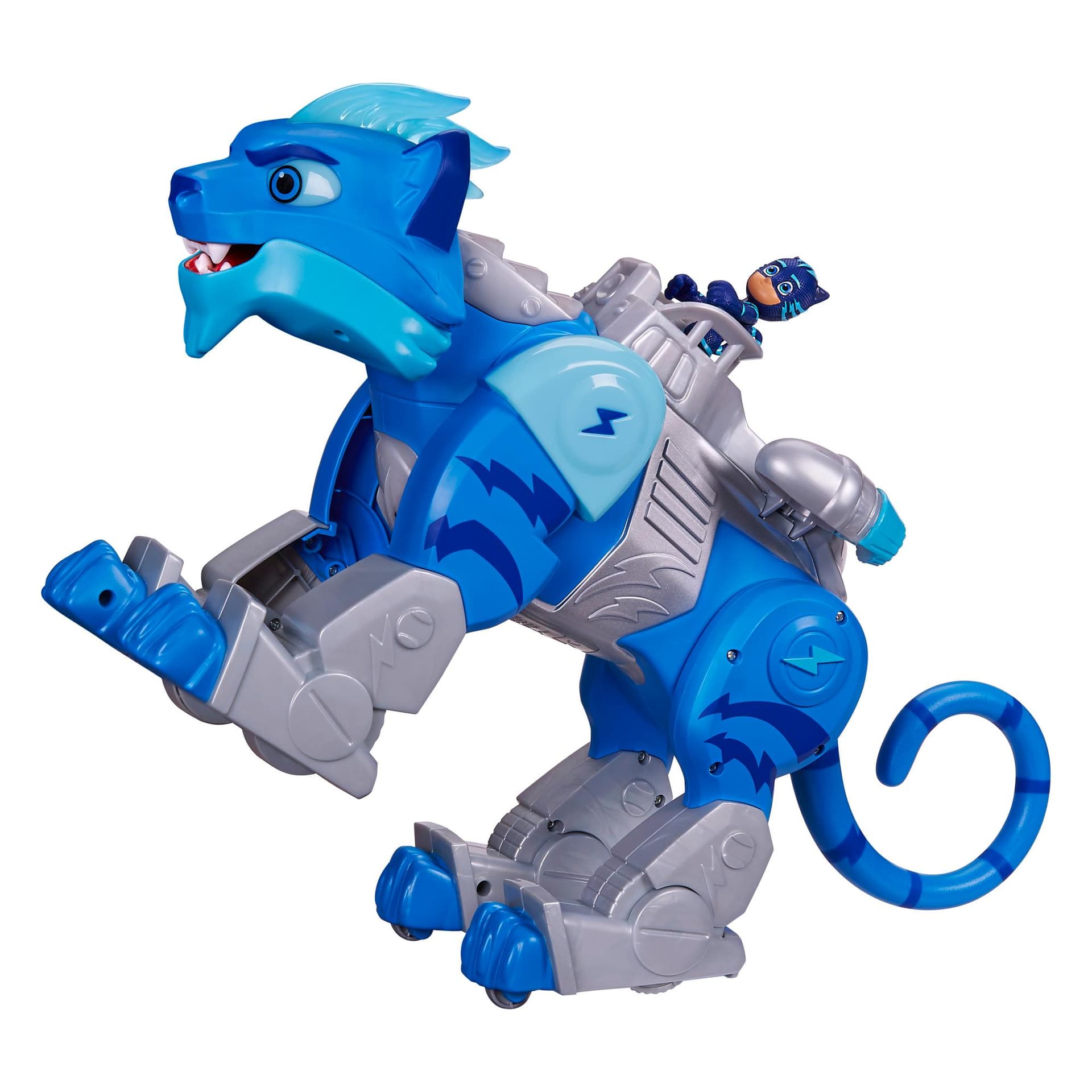 PJ Masks Animal Power Charge and Roar Power Cat Preschool Toy, Motorized Toy with 20+ Lights and Sounds, 3 Years and Up