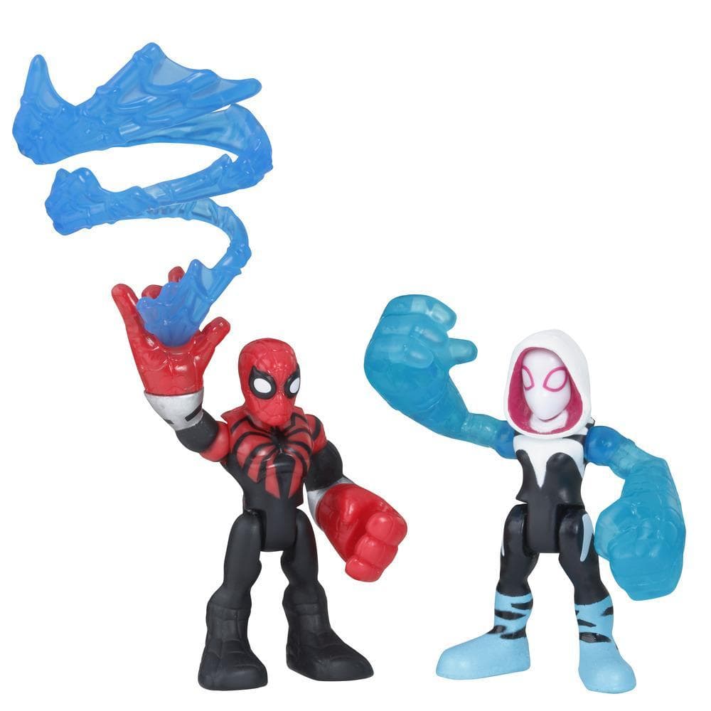 Playskool Heroes Marvel Super Hero Adventures 2-Pack, Collectible 2.5-Inch Spider-Man and Spider Gwen Action Figures