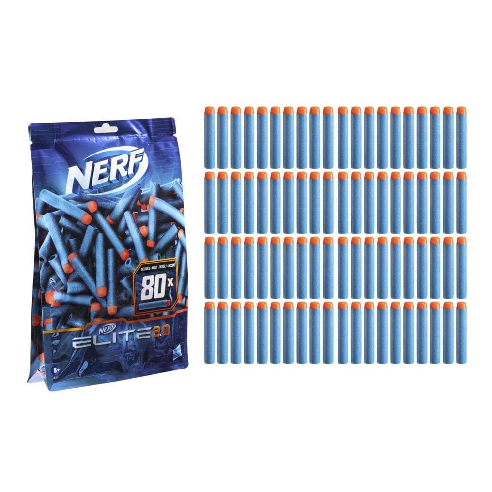 Nerf Elite 2.0 80-Dart Refill Pack -- Includes 80 Official Nerf Elite 2.0 Darts, Compatible With All Nerf Elite Blasters