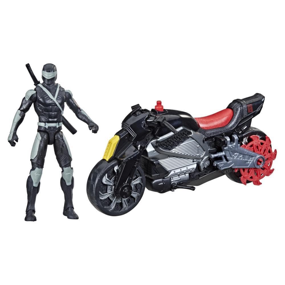 Snake Eyes: G.I. Joe Origins Snake Eyes with Stealth Cycle Figure and Vehicle with Ninja Spin Attack, Ages 4 and Up