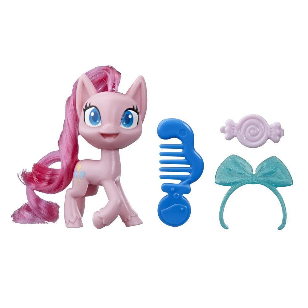 My Little Pony Pinkie Pie Potion Pony Figure -- 3-Inch Pink Pony Toy with Brushable Hair, Comb, and Accessories