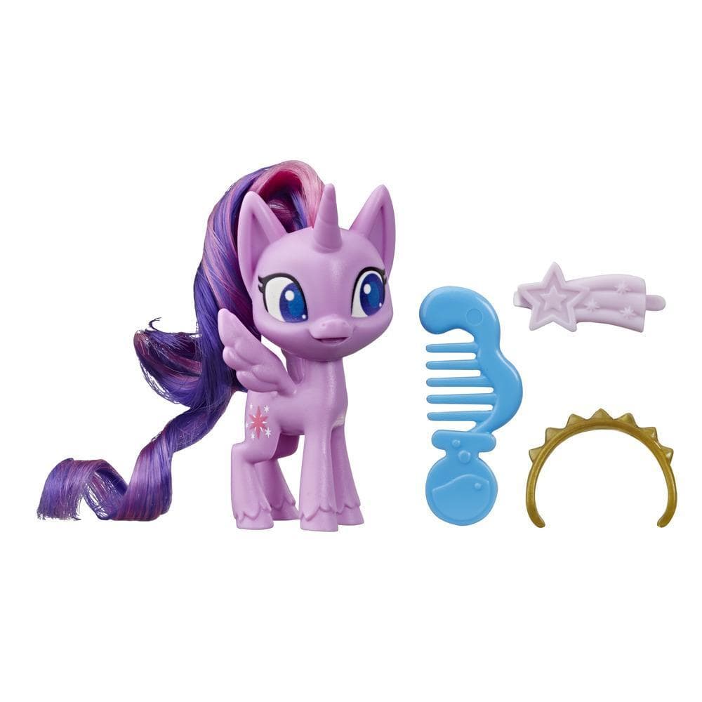 My Little Pony Twilight Sparkle Potion Pony Figure -- 3-Inch Purple Pony Toy with Brushable Hair, Comb, and Accessories