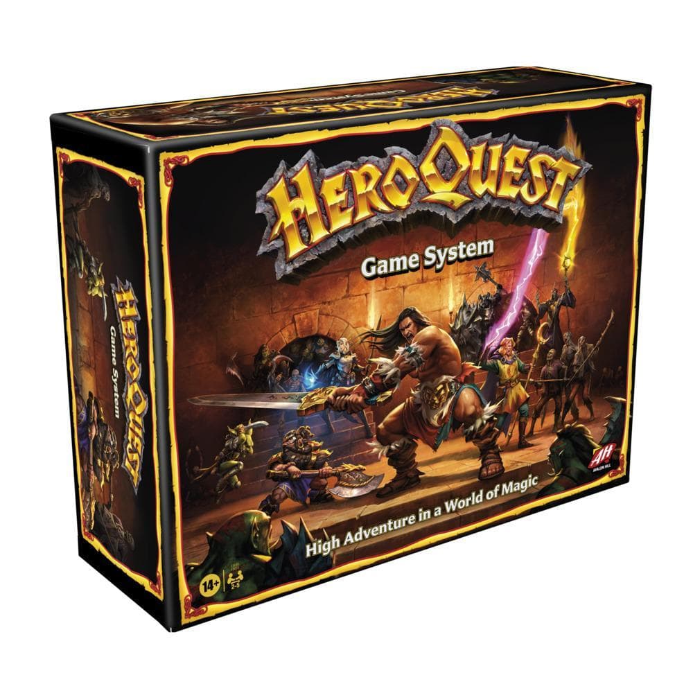 Avalon Hill HeroQuest Game System, Fantasy Miniature Dungeon Crawler Tabletop Adventure Game, Ages 14 and Up 2-5 Players