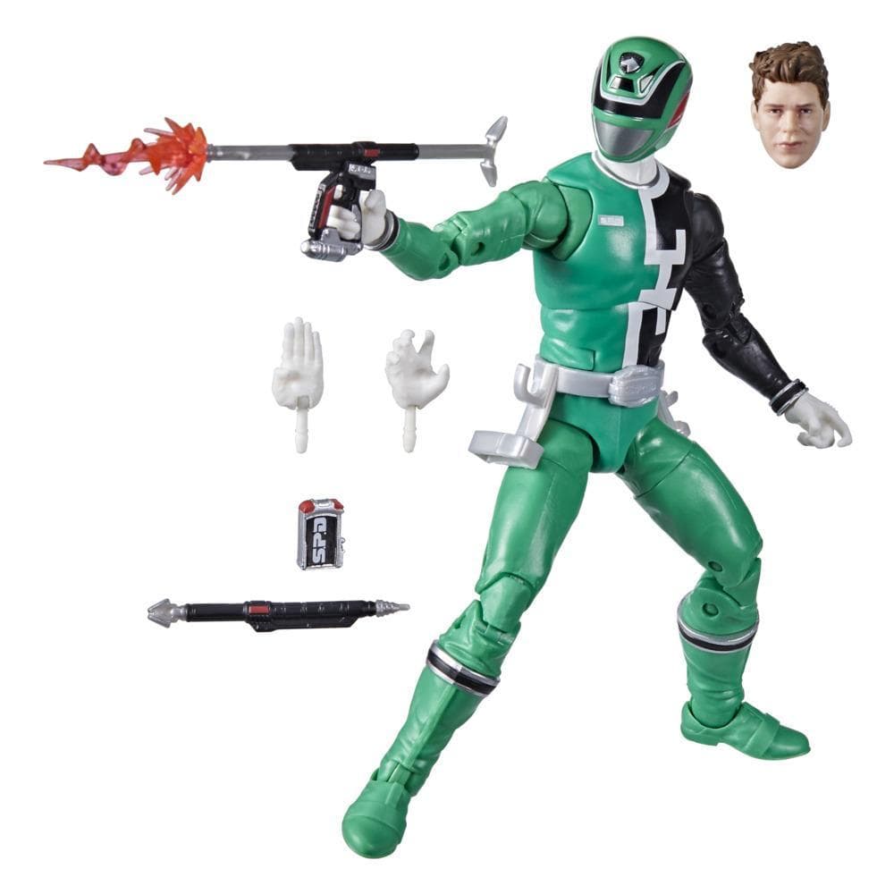 Power Rangers Lightning Collection S.P.D. Green Ranger 6-Inch Premium Collectible Action Figure Toy with Accessories
