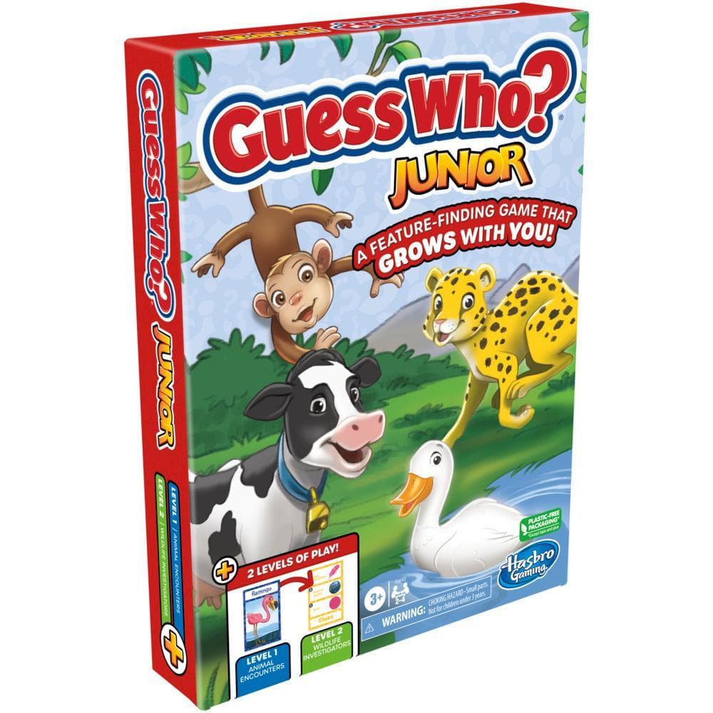 Guess Who? Junior Board Game for Kids Ages 3 and Up, Preschool Games, Kids Games