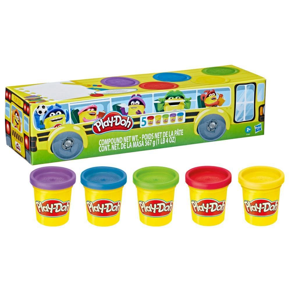Play-Doh Back to School 5-Pack of Modeling Compound, 4-Ounce Cans, Non-Toxic