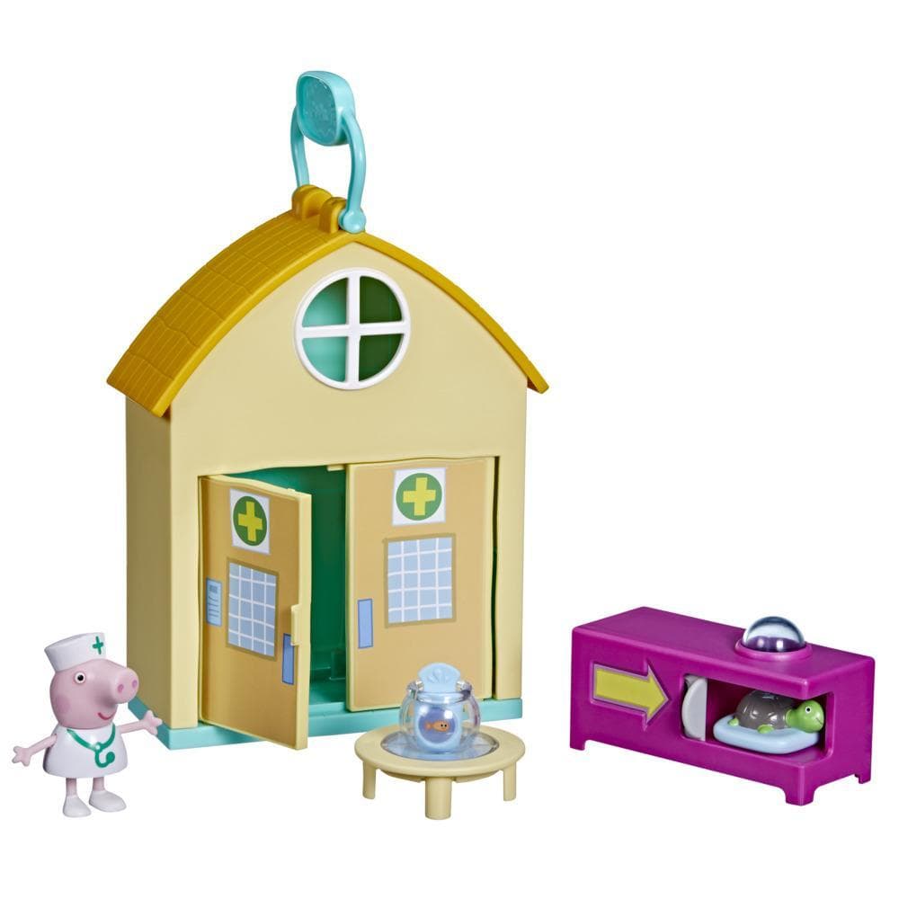 Peppa Pig Peppa’s Adventures Peppa Visits the Vet Playset Preschool Toy, 1 Figure and 3 Accessories, Ages 3 and Up