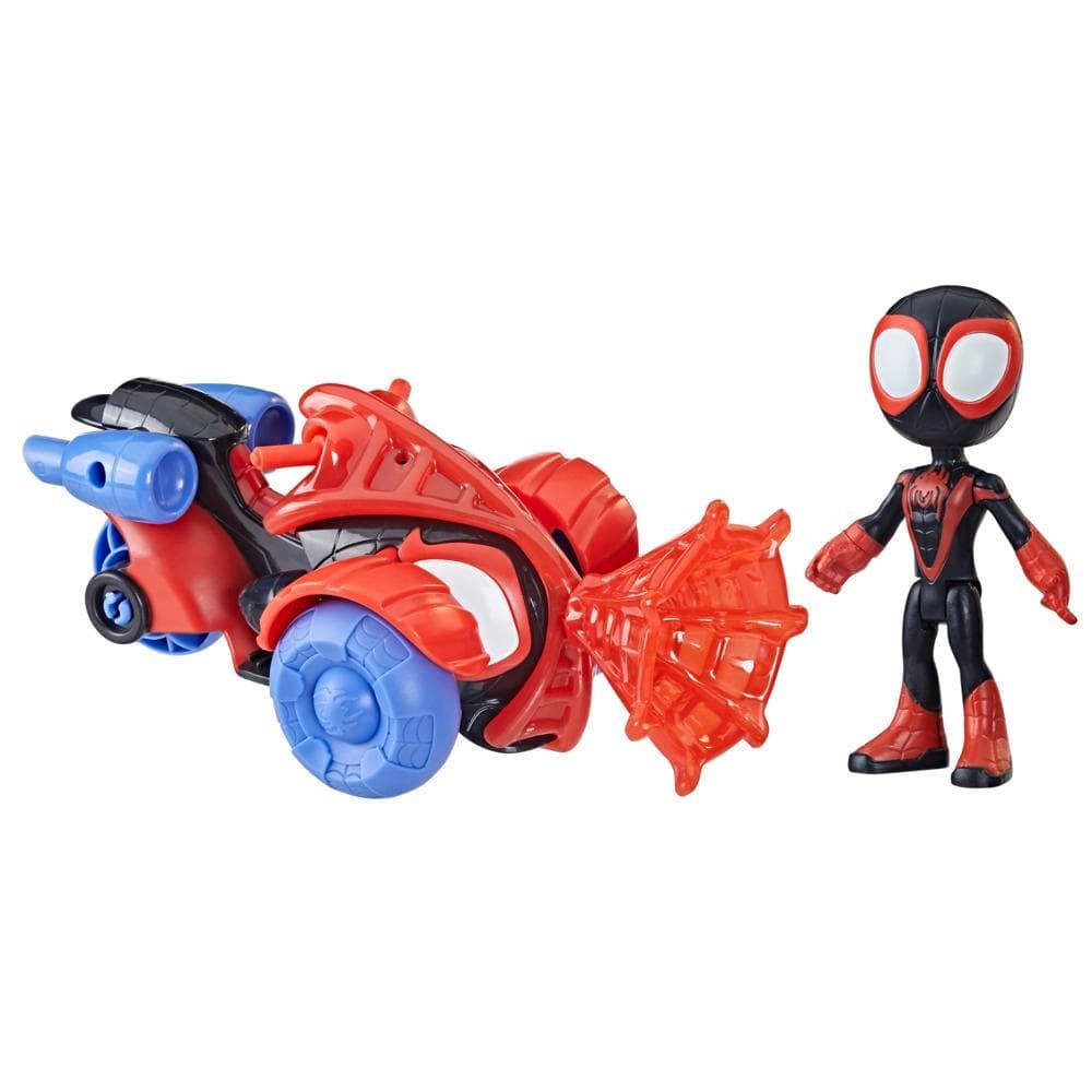 Marvel Spidey and His Amazing Friends Miles Morales: Spider-Man Set, Action Figure, Vehicle, and Accessory