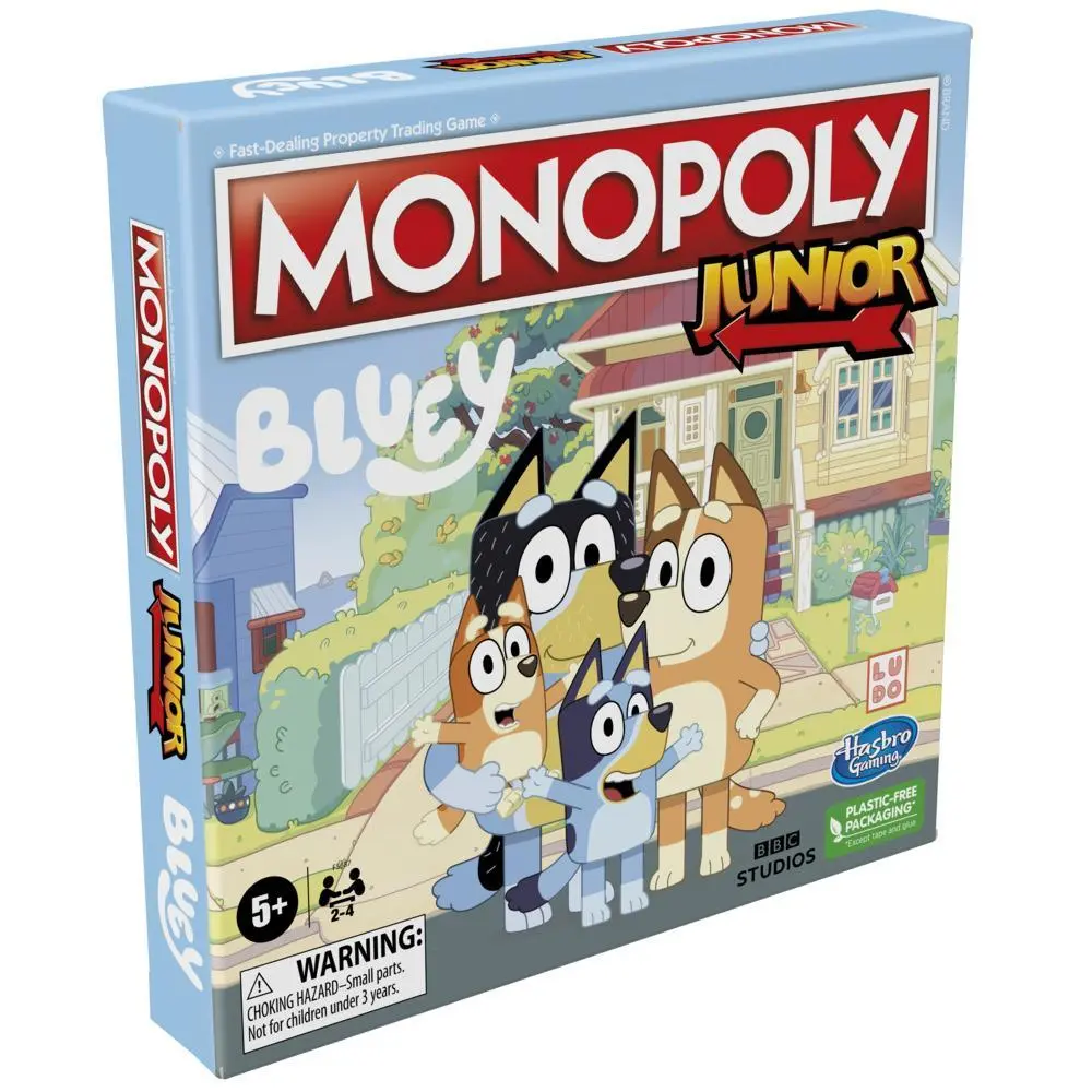 Monopoly Junior: Bluey Edition Board Game for Kids Ages 5 and Up