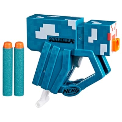 Nerf MicroShots Minecraft Cave Spider Blaster, Includes 2 Nerf Elite Foam Darts