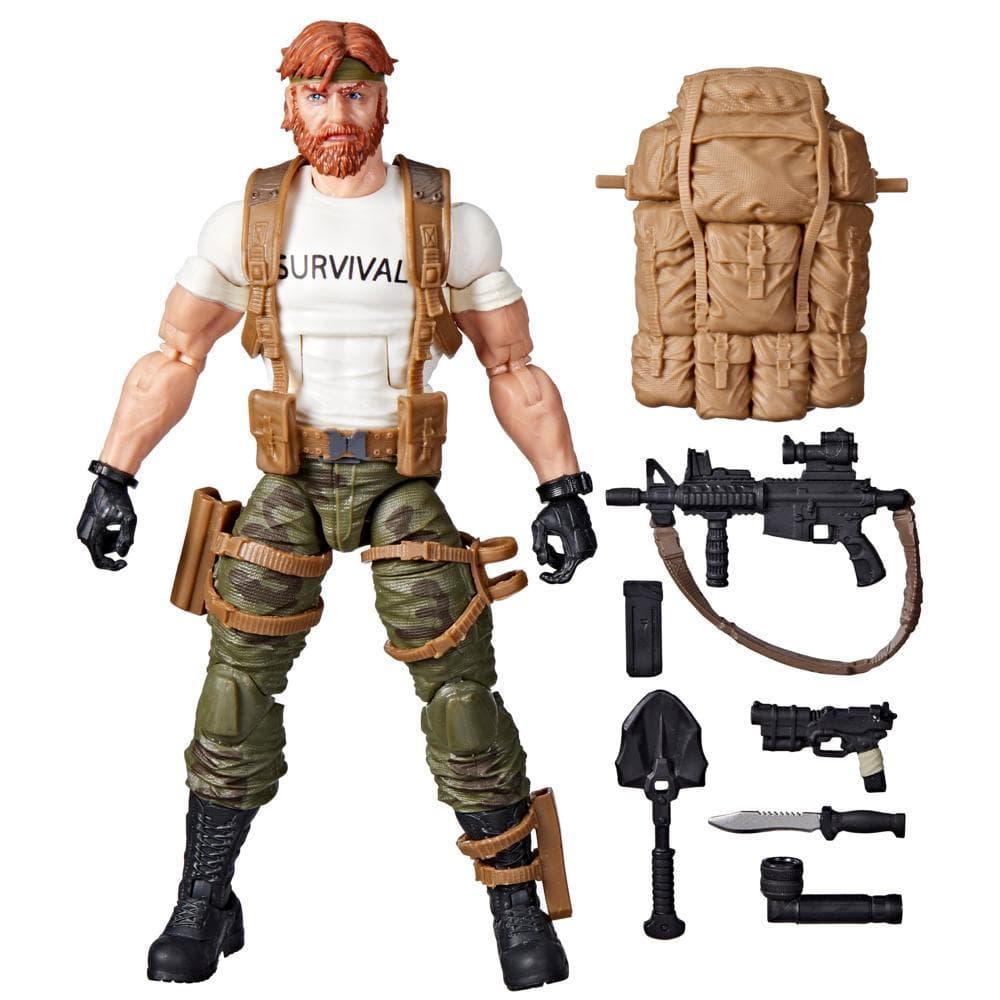 G.I. Joe Classified Series Stuart "Outback" Selkirk Action Figure 63 Collectible Toy, Accessories, Custom Package Art