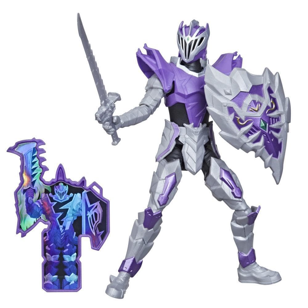 Power Rangers Dino Fury Void Knight Ranger 6-Inch Action Figure Toy Inspired by TV Show with Dino Fury Key and Dino-Themed Accessory