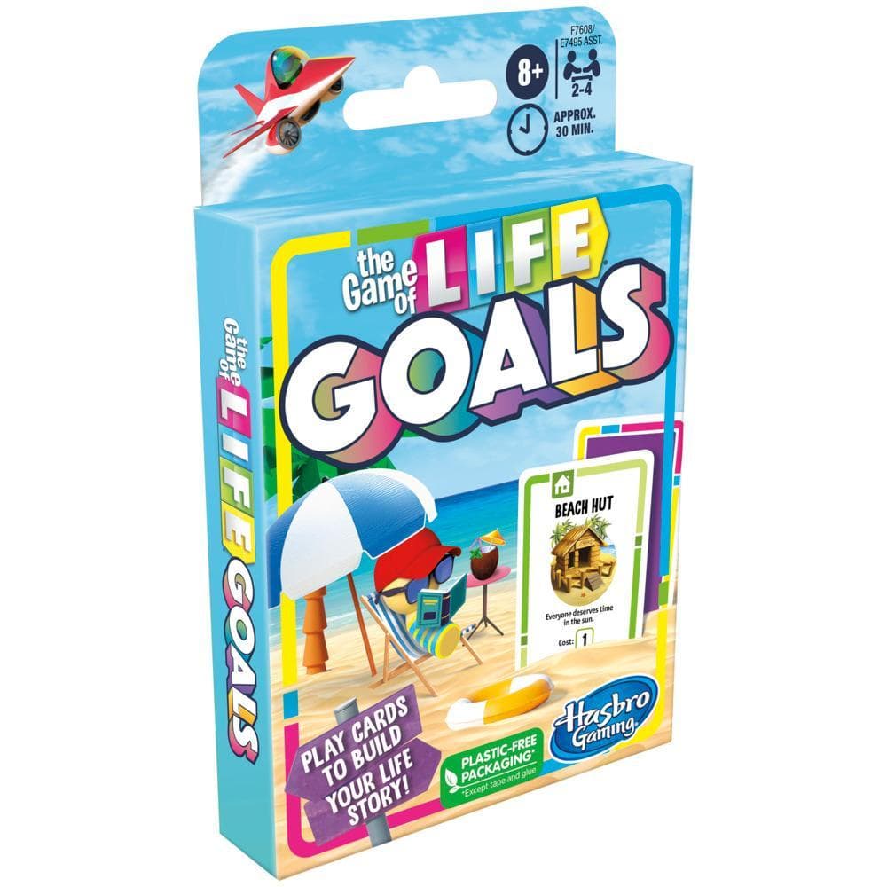 The Game of Life Goals Game, Quick-Playing Card Game for 2-4 Players, For Ages 8 and Up