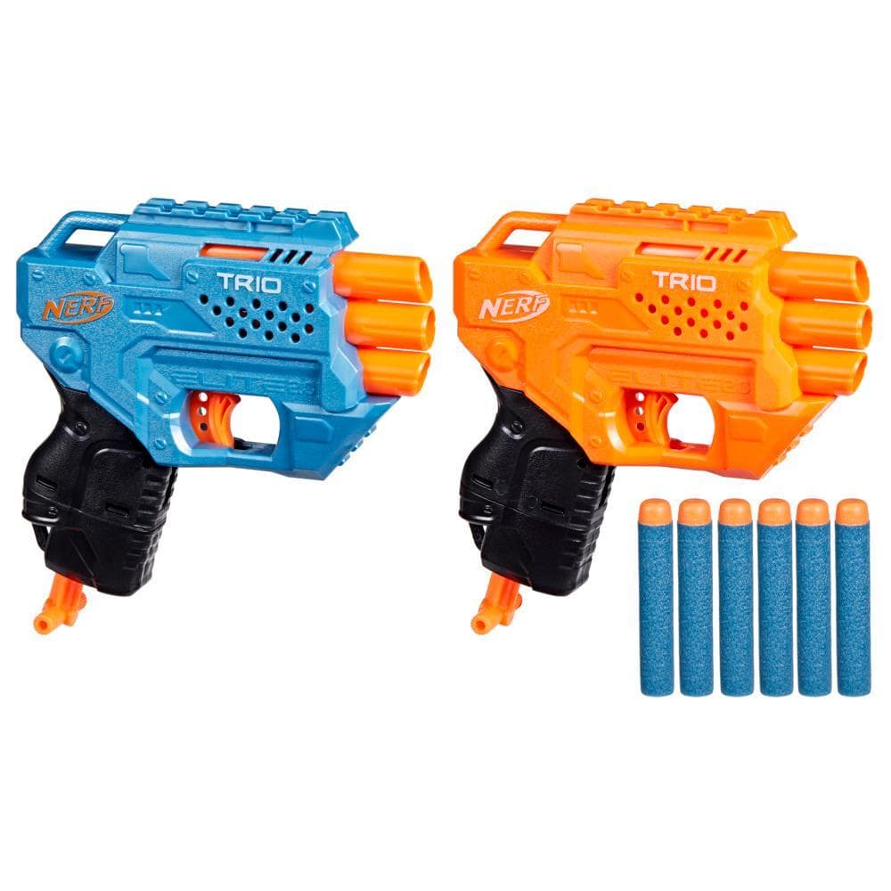 Nerf Elite 2.0 Trio Combo Pack Includes 2 Trio Nerf Blasters and 6 Nerf Elite Darts