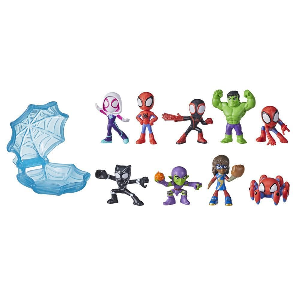 Marvel Spidey and His Amazing Friends Webs Up Mini, Collectible 2.5-Inch Scale Action Figure In Web Case, For Kids 3 And Up