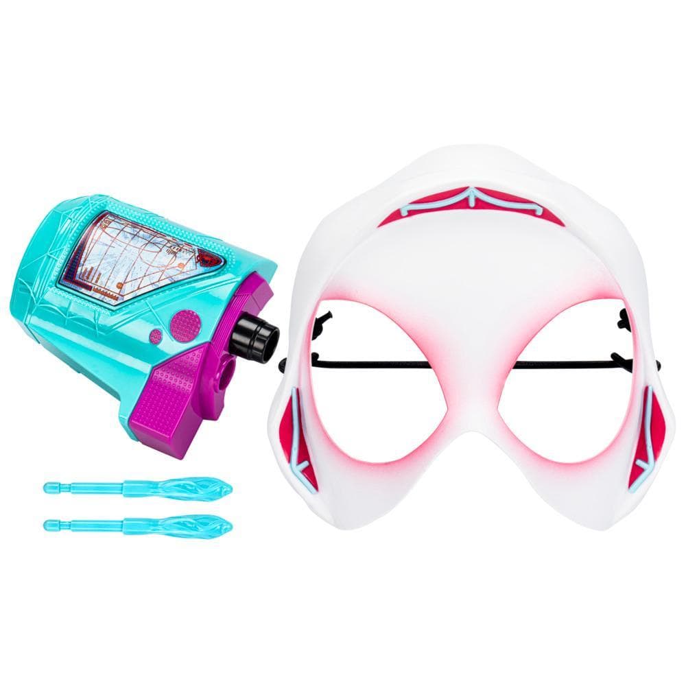 Marvel Spider-Man: Across the Spider-Gwen Web-Shot Slinger Mask and Blaster Set, Marvel Toys for Kids Ages 5 and Up