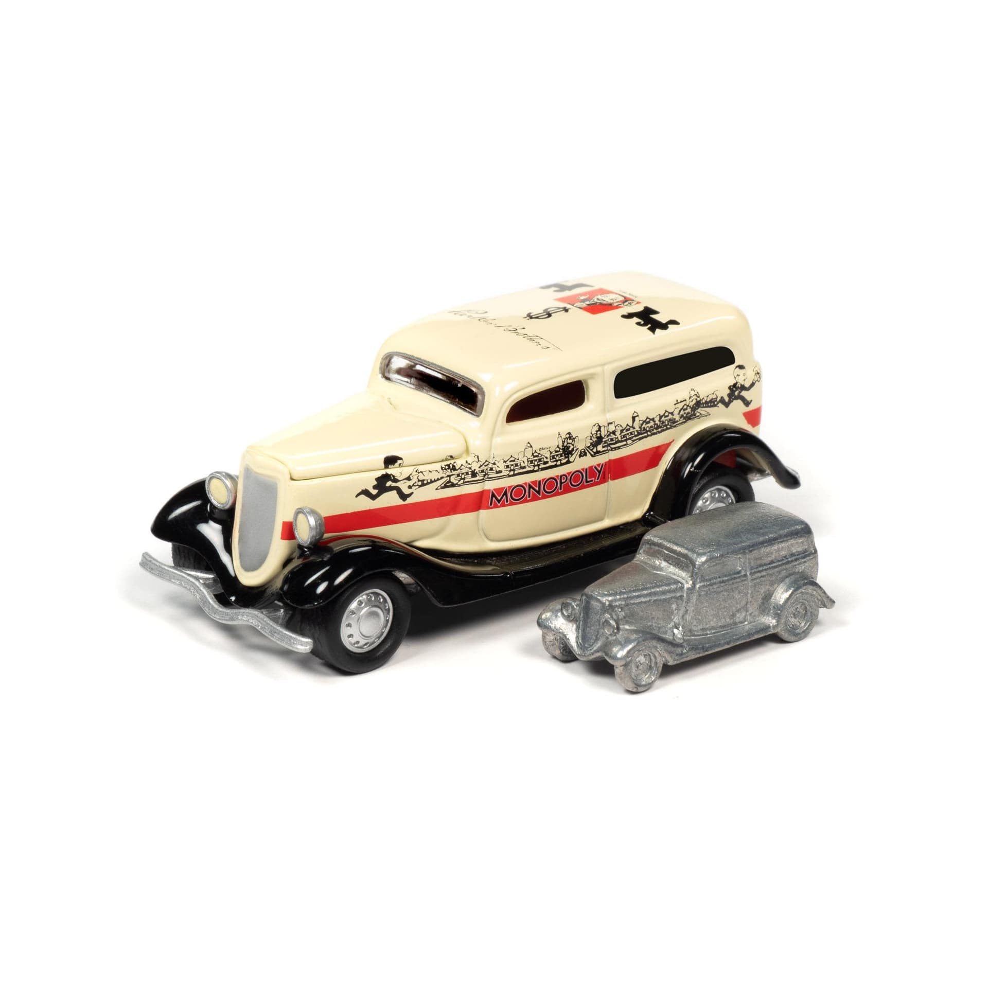 Johnny Lightning Pop Culture Monopoly 1933 Ford Panel Delivery & Token 1:64 Diecast