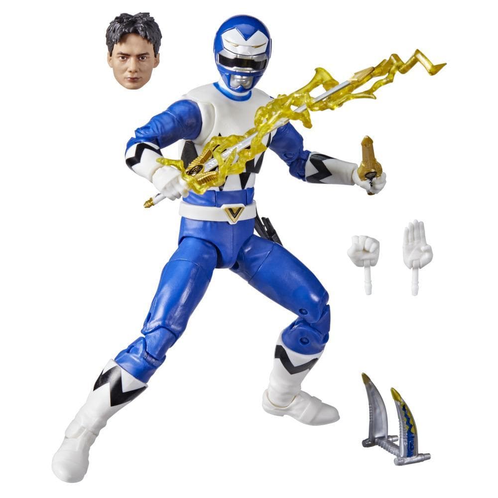 Power Rangers Lightning Collection Lost Galaxy Blue Ranger 6-Inch Premium Collectible Action Figure Toy with Accessories