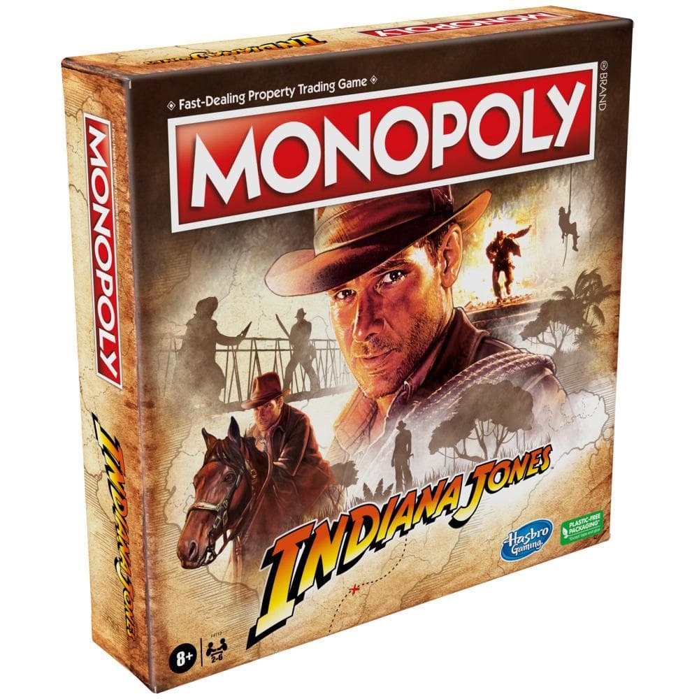 Monopoly Indiana Jones Game, Board Game for 2-6 Players, For Kids Ages 8 and up