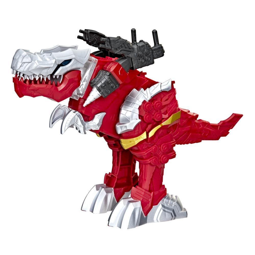 Power Rangers Battle Attackers Dino Fury T-Rex Champion Zord Electronic Action Figure Toy for Kids Ages 4 and Up