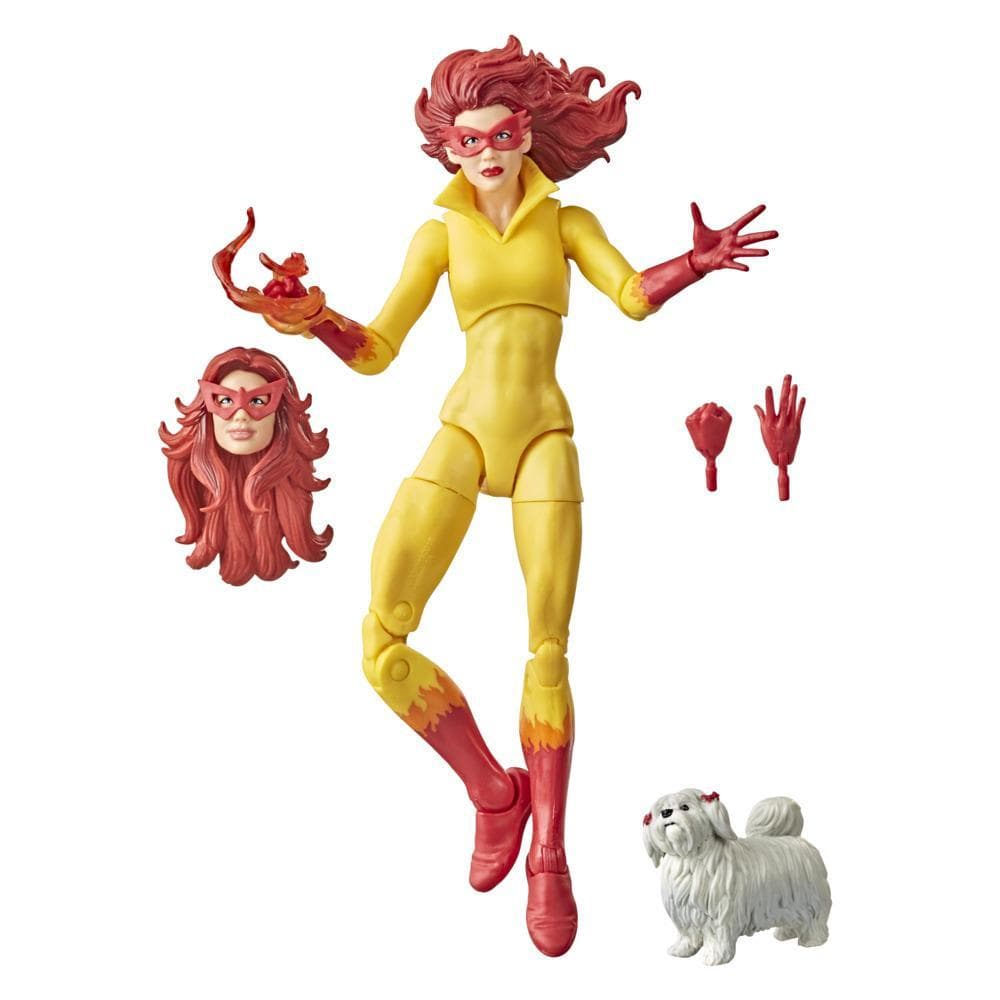 Hasbro Marvel Legends Series Avengers 6-inch Collectible Action Figure Toy Marvel’s Firestar With Dog For Kids Age 4 And Up