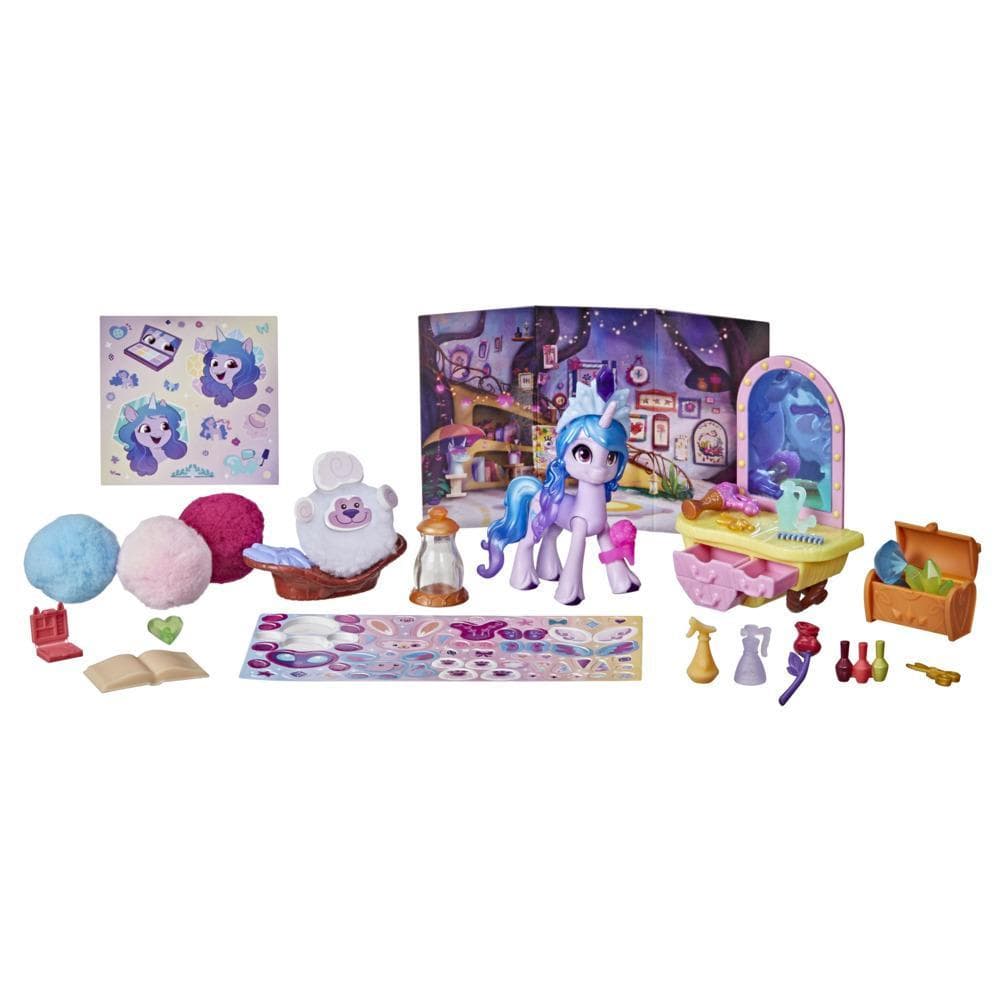 My Little Pony: A New Generation Movie Story Scenes Critter Creation Izzy Moonbow - 25 Accessories and Pony Toy
