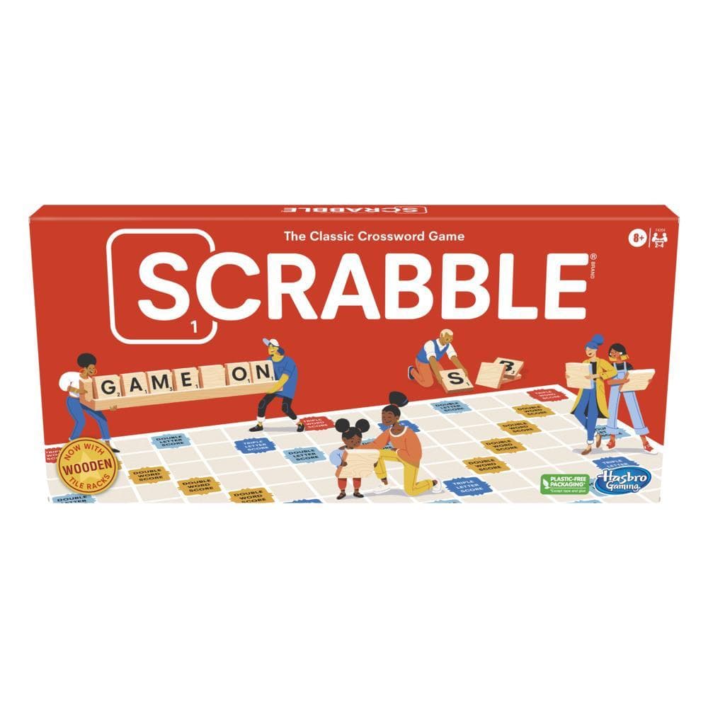 Scrabble Board Game, Classic Word Game For Kids Ages 8 and Up, Fun Family Game For 2-4 Players, The Classic Crossword Game