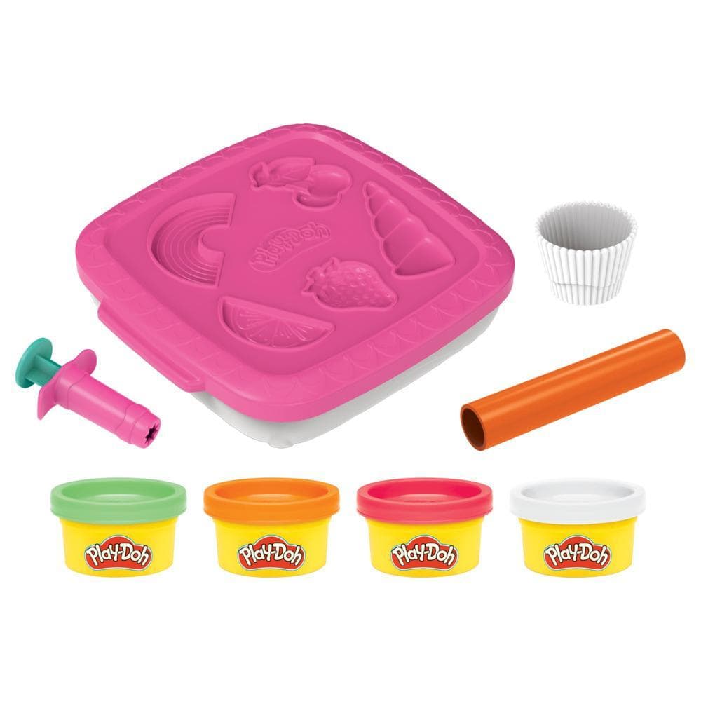 Play-Doh Create ‘n Go Cupcakes Playset, Play-Doh Set with Storage Container, Arts and Crafts Toys for Kids